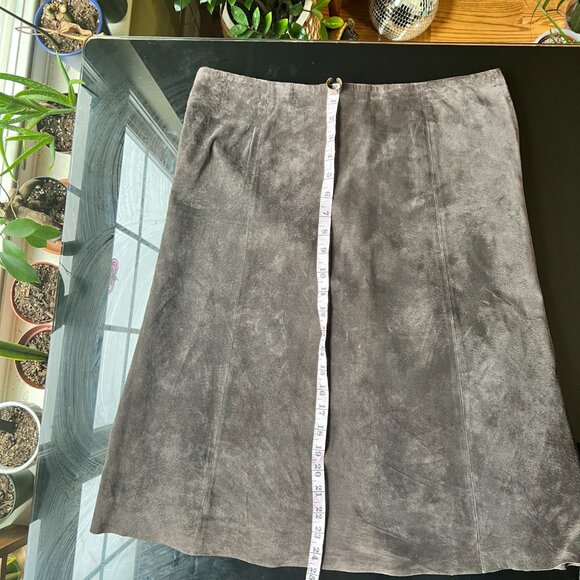 New Frontier Chocolate Brown Leather A-Line Skirt Size 8 NWT - Picture 8 of 11